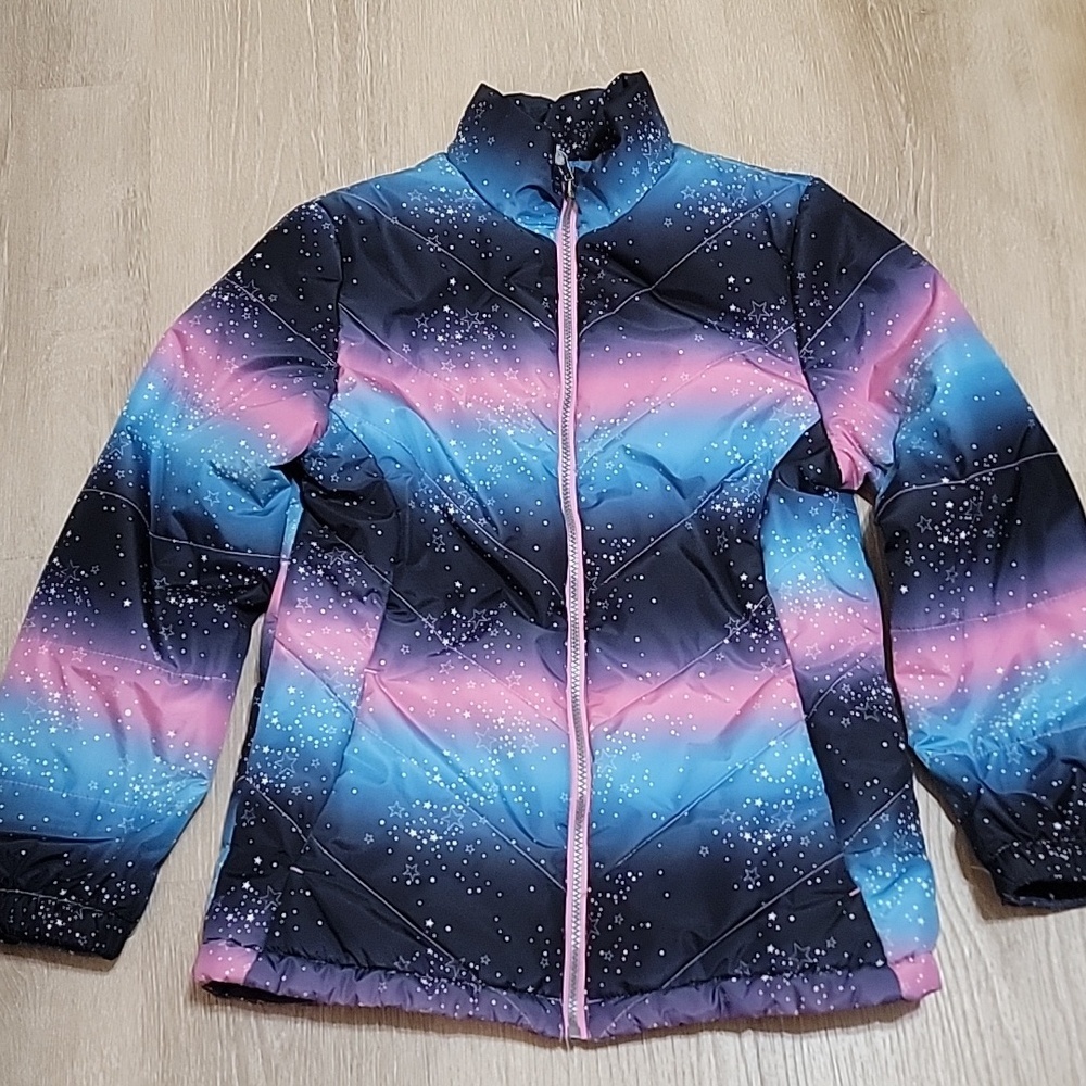 Zeroxposur girls  jacket zise 14/16  color pink,black and blue.
